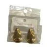 Golden teardrop-shaped ear studs, fashionable, simple and versatile earrings, light luxury alloy ear studs Item Picture